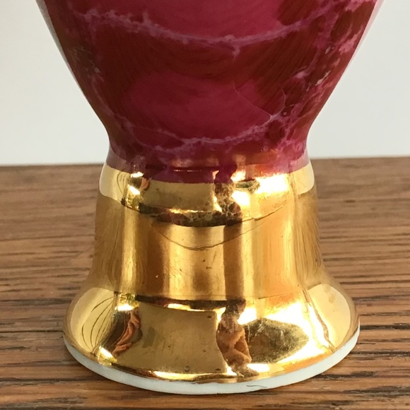 Vintage Porcelaine Limoges France Vase Courting Couple Gold Miniature Pitcher - Picture 4 of 9